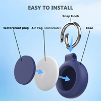 Étui de protection étanche en caoutchouc amélioré pour porte-clés Airtag, portable