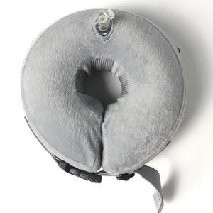 Collier de récupération gonflable pour animaux de compagnie, bleu gris, taille moyenne, protection post-chirurgie pour le cou, pour chiens et chats, fournitures pour animaux de compagnie - Product Image 4