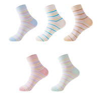 Chaussettes d'été standard pour femmes, tricotées en 3D, antibactériennes, à double aiguille, respirantes, écologiques, en Spandex/Nylon/Coton