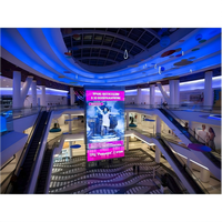 Panneau d'affichage publicitaire central grand écran couleur transparent 4K 3d solution immersive clé en main mur LED