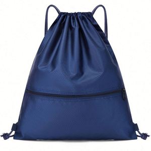 Design Custom Polyester <b>Drawstring</b> Double-shoulder <b>Drawstring</b> <b>Backpack</b> Sports and Fitness Waterproof Bag - Product Image 1