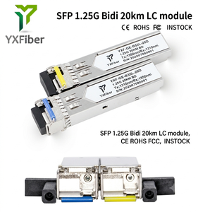 โมดูล SFP 1.25G SFP BiDi 20km SM <span class=keywords><strong>SIMPLEX</strong></span> LC โมดูลรับส่งสัญญาณใยแก้วนำแสงแบบเดี่ยวโรงงานอุตสาหกรรม - Product Image 1