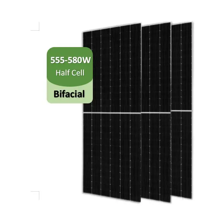Modulo pannello solare bifacciale 555 580W grande potenza mezza tagliata PERC