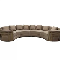 Canapé modulaire en tissu texturé de luxe personnalisable, design modulaire, revêtement durable et neutre, soutien confortable, canapé-lit pour hôtel