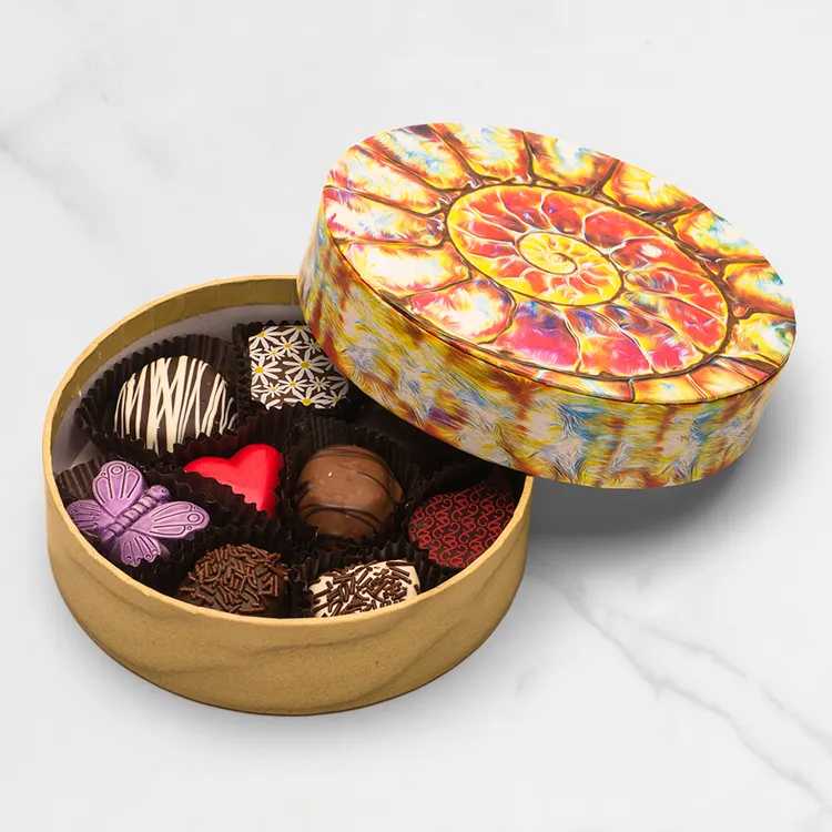 Caixas personalizadas de alta qualidade para embalagem de caixas de presente de luxo para chocolate caixa rígida