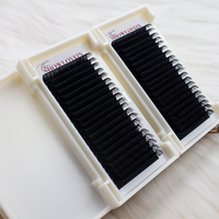 Vente en gros 0.03 0.05 0.07mm 6-25mm Volume Extension de cils Matière Noir Cachemire Lash Trays