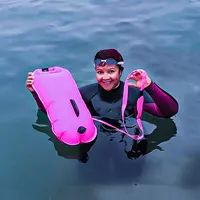 Boya nado aquas abierttas de nylon, boia de segurança flutuante