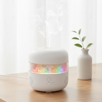 Diffuseur d'air à lampe de sel de l'Himalaya, brume froide, diffuseur d'arômes ultrasonique avec haut-parleur musical, fabrication