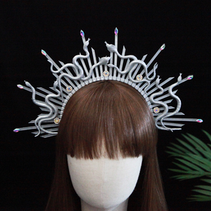 Nueva venta al por mayor mujeres niñas accesorios bandas para la cabeza accesorios para el cabello Halloween serpiente fiesta decorativa <span class=keywords><strong>diadema</strong></span> - Product Image 4