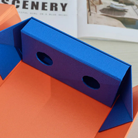Boîtes cadeaux pliables en carton rigide noir de luxe avec impression personnalisée, fermeture magnétique, couvercle, logo