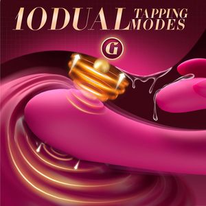 Vibratore da donna a doppia modalità G Spot coniglio 10 Flapping dito anale Dildo giocattoli sessuali per adulti con stimolatore clitorideo - Product Image 3
