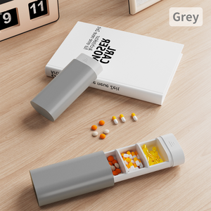 Organizzatore di medicina settimanale 7 giorni di viaggio in ABS materiale Push-Pull contenitore per pillole 3 scomparti per Tablet Dispenser portapillole - Product Image 5