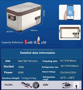 2024 nouveau boîtier en aluminium <span class=keywords><strong>brossé</strong></span> voiture maison 12V-24V 220V réfrigérateur - Product Image 6