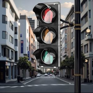 セブンシャイン12V <span class=keywords><strong>LED</strong></span>交通信号ライト200mm 300mmレッドグリーンPCハウジングバトン交通管理 - Product Image 2