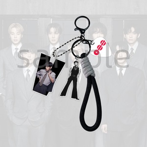 พวงกุญแจอะคริลิค K-pop 3 ชิ้น ลาย <span class=keywords><strong>JK</strong></span> V RM JIMIN รูปทรงสี่เหลี่ยมผืนผ้า พร้อมสายคล้องโทรศัพท์ น้ำหนักเบา ทันสมัย ของที่ระลึกสำหรับแฟนคลับ - Product Image 3