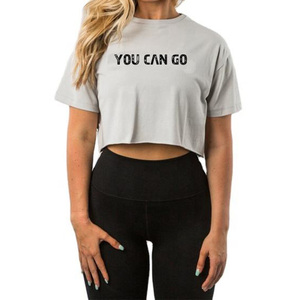 Oem Custom Tee Cropped Ladies Screen Print Plain Summer Cotton Tight Slim Fit T Shirt <strong>Top</strong> Hip Hop Women <strong>White</strong> Tshirt <strong>Crop</strong> <strong>Top</strong> - Product Image 1