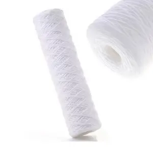 30 40 inch iron removal string wound filter cartridge 10 20 inch pp yarn filter spiral wound cartridge for water filtration