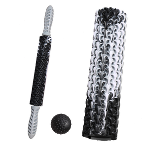 Rouleau en mousse de yoga et bâton de <span class=keywords><strong>massage</strong></span> EVA haute densité 3 en 1 Ensemble d'équipement de fitness portable - Product Image 5