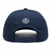 Casquette de baseball sportive à 5 panneaux, imperméable, perforée au laser, avec logo personnalisé, séchage rapide, pour la course, le golf et les activités de plein air, vente en gros