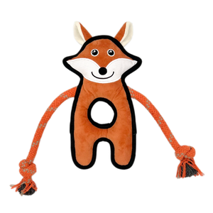 Rough & Tough Wild Wonders Jouets à mâcher écologiques pour animaux de compagnie Jouets de mouvement interactifs pour chien de dessin animé mignon en EVA et corde - Product Image 1