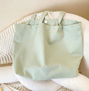 Bolsas de compras reutilizables y reciclables de tamaño personalizable, bolsas de compras de lona de algodón orgánico - Product Image 4