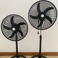Ventilateur de sol électrique en plastique de 18 pouces avec oscillation, 3 vitesses, fonctionnement silencieux pour usage domestique, vente en gros