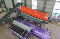 Usine de récupération des déchets solides industriels, système de tri des déchets municipaux (MSW), séparateur d'air, tamis rotatif