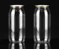Canettes en PET pour boissons gazeuses 250ml/330ml/500ml/650ml transparentes, impression personnalisée du logo, utilisation pour bière et jus, échantillon gratuit disponible
