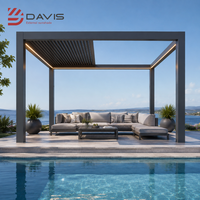 Pergola en aluminium avec toit rétractable, gazebo, pavillon, pergola pliante pour jardin, patio, utilisation en extérieur