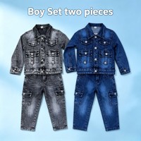 Ensemble de vêtements en jean pour enfants, modèle YQ309, automne, 2 pièces, pour garçons de 6 à 12 ans, style cowboy
