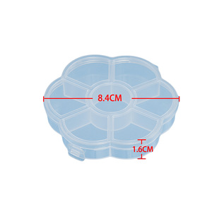 Boîte de rangement de bureau en plastique PP transparent à 68 compartiments ronds pour boutons, matériel de <span class=keywords><strong>pêche</strong></span>, bijoux - Product Image 5
