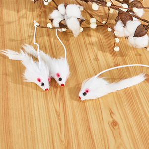 Mainan hewan peliharaan berbentuk realistis, pohon panjat kucing tubuh kecil, mainan hewan peliharaan kayu menyenangkan dengan liontin tikus mewah untuk kucing - Product Image 6