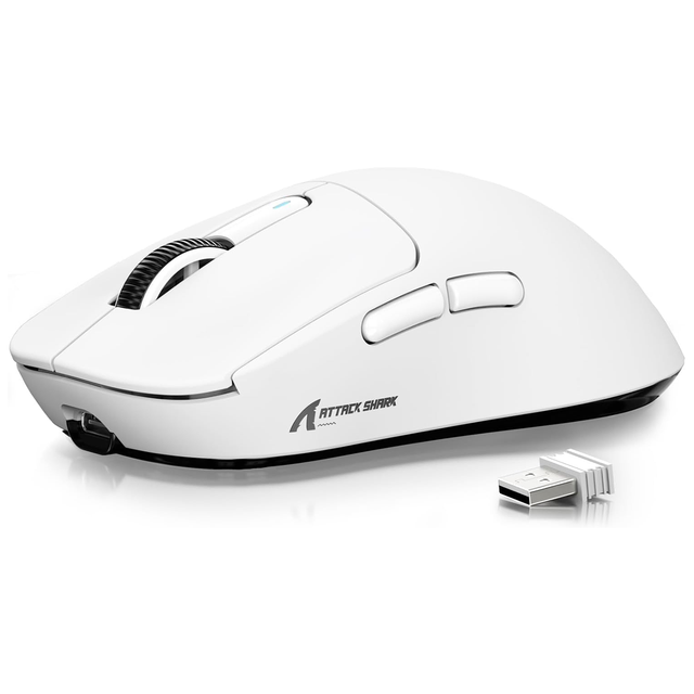 ATTACK SHARK X3 Lightweight Wireless Gaming Mouse with Tri-Mode 2.4G/USB-C Wired/Blue Tooth,26K DPI, PAW3395 Optical Sensor