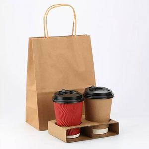 Eco Friendly <b>Disposable</b> Paper Take Out Coffee <b>Cup</b> Drink Take Away <b>Disposable</b> Hot Cold Drink Paper Coffee <b>Cup</b> Holder - Product Image 1
