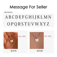 EMANCO Pendentif Breloque Alphabet Personnalisé en Acier Inoxydable Plaqué Or 14K avec Lettre Initiale Gravée et Chaîne à Maillons – Accessoire