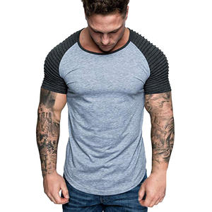 T-shirt <span class=keywords><strong>de</strong></span> sport décontracté à manches courtes pour homme, coupe ajustée, <span class=keywords><strong>col</strong></span> en <span class=keywords><strong>V</strong></span>, respirant, en jersey, couleurs unies, collection été 2026 - Product Image 5