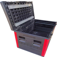 Boîte à outils en HDPE étanche avec roues et compartiments empilables, boîte à câbles de scène, permet de réduire les frais de transport pour les envois en gros