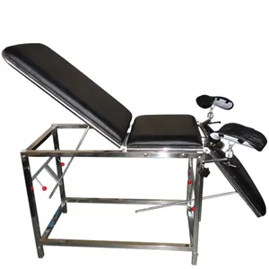 Krankenhaus Patienten Prüfung Bett Tisch mit Bein Halter Einstellbare Gynäkologische Untersuchung Bett