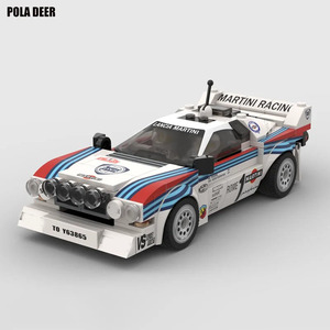 Poladeer 244 Piezas, Bloques de Construcción de Plástico ABS, Coche de Rally Lancia <span class=keywords><strong>037</strong></span> Martini, Juguete de Ensamblaje, Rompecabezas, <span class=keywords><strong>Modelo</strong></span>, Regalo - Product Image 6