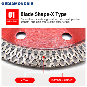 Super Thin X Turbo Diamond Circular Saw Blade Dry/Wet Cutting Diamond Saw Blades for Cutting Porcelain Granite <b>Marble</b> - Product Image 2