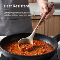 Cuillère en silicone résistante à la chaleur, ustensile de cuisine durable pour servir des soupes, des ragoûts, des sauces, sans BPA, ustensiles de cuisine