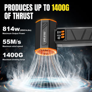 WLETO Moteur sans balais professionnel surdimensionné, souffleur de séchage turbo, 64MM, 1400g, pression du vent, <span class=keywords><strong>5</strong></span> vitesses, 55M/S vitesse maximale de l'<span class=keywords><strong>air</strong></span>, 80000RPM - Product Image 3