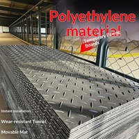Plaque de base routière en polyéthylène, mobile, résistante à la compression, résistante à l'usure, antidérapante, plancher temporaire personnalisé
