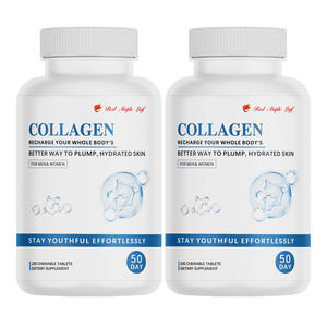 Tabletas Masticables <span class=keywords><strong>de</strong></span> Colágeno Hidrolizado, Péptidos Tipo I y III, Alta Absorción, Antienvejecimiento y Belleza <span class=keywords><strong>de</strong></span> <span class=keywords><strong>la</strong></span> <span class=keywords><strong>Piel</strong></span>, Sin GMO - Product Image 1