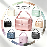Valise de voyage rigide pour ordinateur portable de 12 pouces avec serrure TSA et sangle de bagage, fabrication OEM ODM certifiée BSCI ISO9001, sac à main pour maquillage