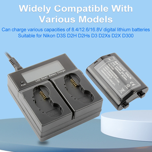 MH-26ชาร์จคู่สำหรับ <span class=keywords><strong>Nikon</strong></span> EN-EL18A EN-EL4a EN-EL4 EN-EL18สำหรับ Canon LP-E4 LP-E4N LP-E19แบตเตอรี่ DC พอร์ตสำหรับกล้อง - Product Image 4