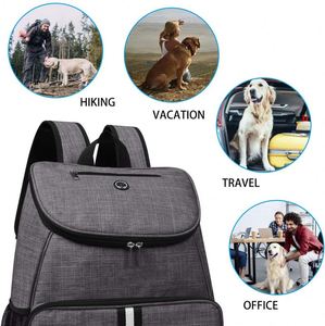 Sac de voyage pour chien homologué BSCI, sac à dos pour animaux de compagnie approuvé par les compagnies aériennes, sac à dos de voyage pour animaux avec sac de transport pour accessoires, adapté aux voyages en avion - Product Image 2