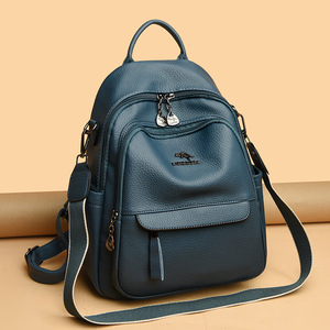 New Arrival Fashion Women <b>Backpack</b> Casual PU <b>Leather</b> Shoulder Bag Waterproof <b>Large</b> Capacity Handbag for Leisure Travel - Product Image 1