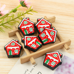 Kovict nouveau Design chapeau de noël Halloween Silicone perles focales caractère Unique Silicone arc-en-ciel perles pour bébé sucette Clip - Product Image 3