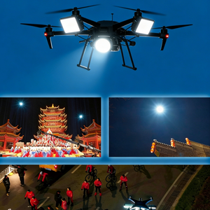 Sistema de Iluminación Portátil G1LA para Drones, LED de 100W, 12000 Lúmenes, Modo Con Cable, Altura de Vuelo de 10m, Alcance de >5km, Rescate de Emergencia, 2 Hélices - Product Image 3